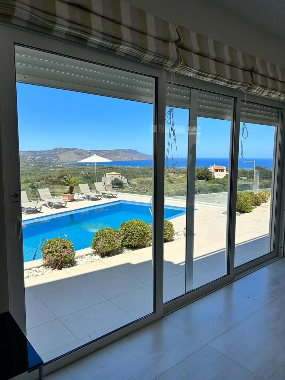 Villa Vuna - Private Pool -Sea View La Canea Esterno foto