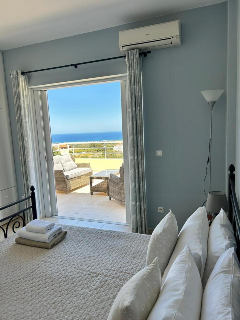Villa Vuna - Private Pool -Sea View La Canea Esterno foto