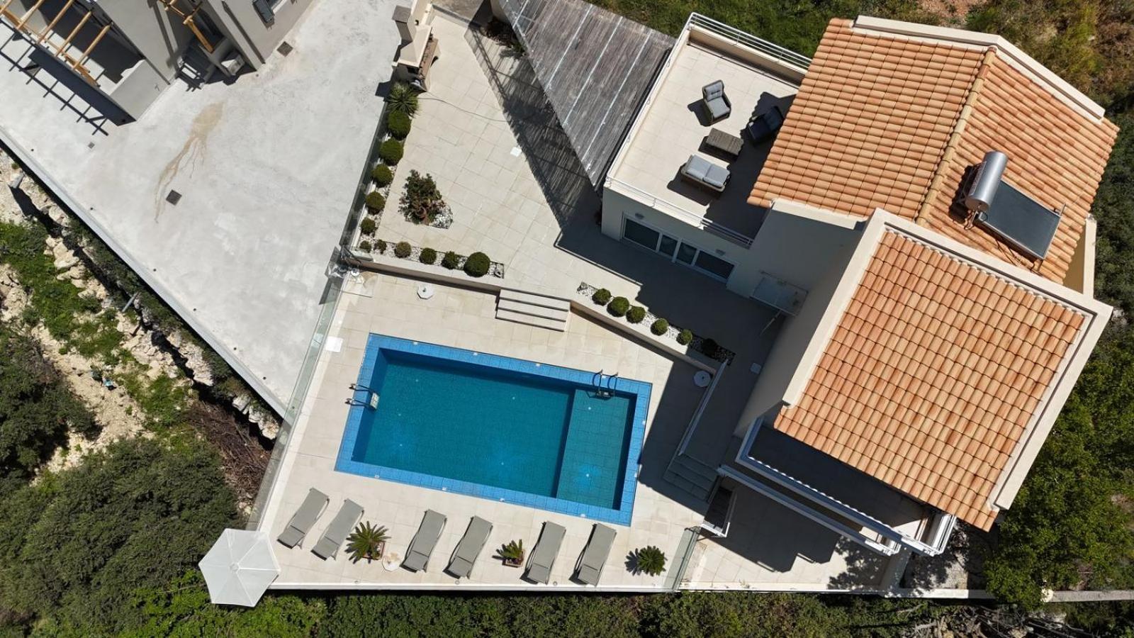 Villa Vuna - Private Pool -Sea View La Canea Esterno foto